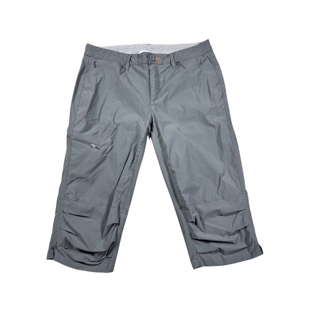 Orvis Womens Grey Outdoor Hiking Capri Pants Size 10 Articulated Knee Pocket